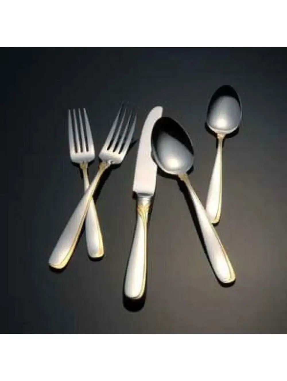 New Rare Yamazaki Affair Gold Accent Dinner Fork JAPAN Authorized Dealer